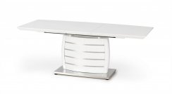 Jídelní rozkládací stůl ONYX –⁠ 160x90x76 (+40), kov, bílý