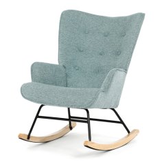 Hojdacie kreslo YAO – modrá, látka, ergonomický dizajn Autronic