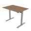 Elektricky výškově nastavitelný stůl POWERO — včetně desky, buk, šedá, 75×120 cm