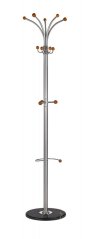 Stojanový vešiak PANAMA - 180 cm, kov, drevené prvky, kameň