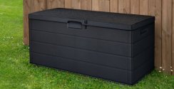 Zahradní box ALPHA — 340 l, plast, antracit