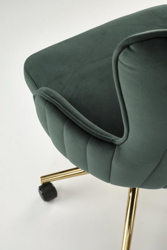 Kancelárska otočná stolička TIMOTEO — kov, látka, zelená