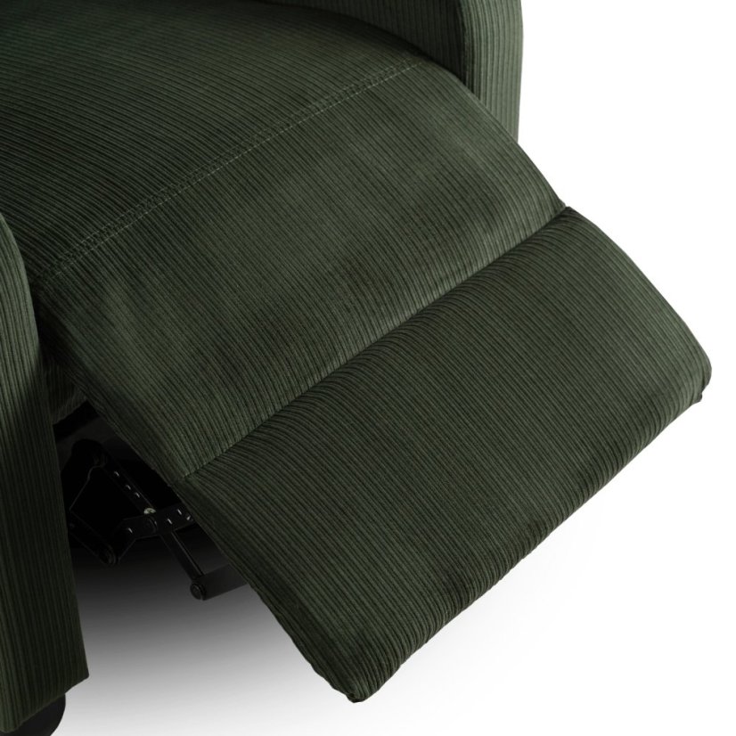 Kreslo DANNY — zelené, manšestr, polohovateľné