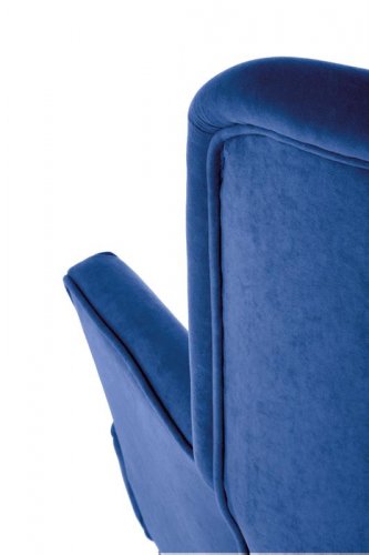 Relaxační křeslo ušák DELGADO — masiv, látka modrá