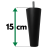 Vyššie nohy  s výškou 15 cm iba pre kreslo (čierné - H57-100018)