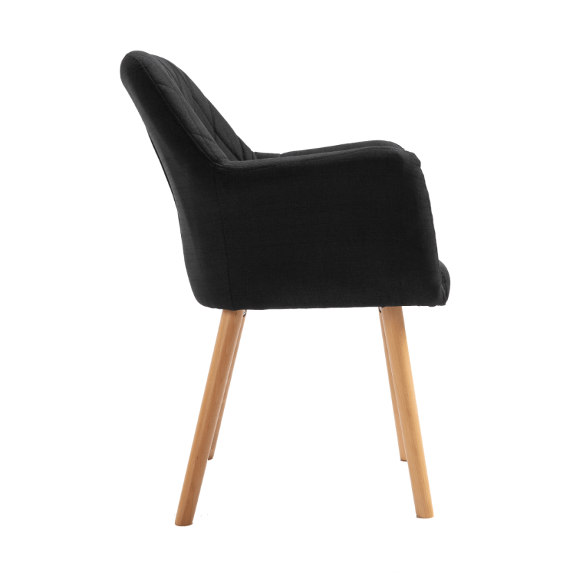 Jídelní křesílko EKIN — masiv buk, látka, více barev