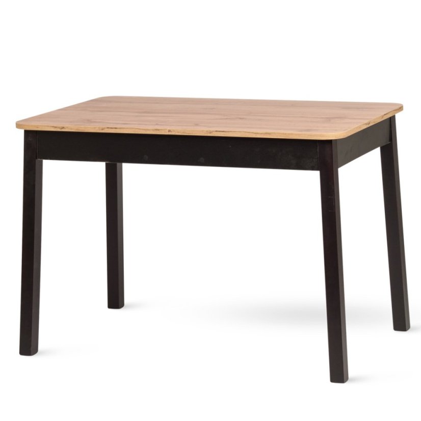 Jídelní stůl KONY – klasický i rozkládací, více barev a dezénů - KOSTRA: dub wotan-černá Jídelní stůl KONY – klasický i rozkládací, více barev a dezénů - KOSTRA: dub wotan-černá