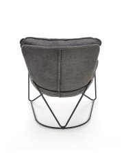 Relaxační křeslo VOLKER — tmavě šedá / černá Halmar