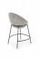 Barová židle KLINT — ocel, látka, šedá