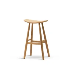 Židle GURU bar – bez opěrky, dub, výška 78 cm Stima