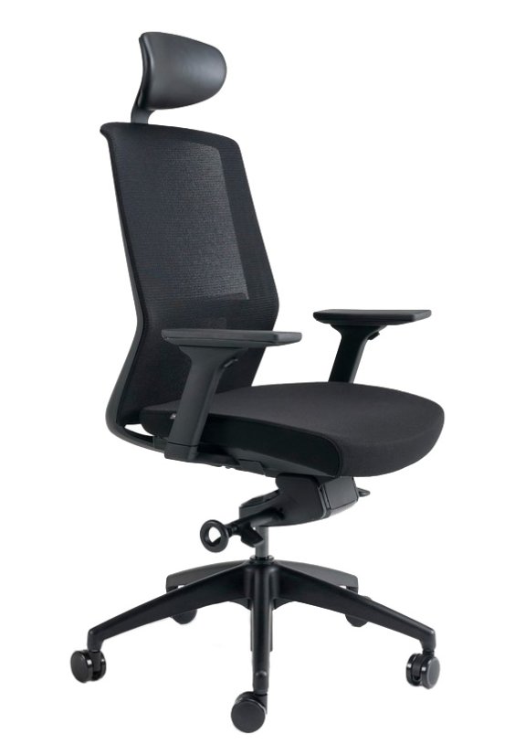 Kancelárska ergonomická stolička BESTUHL J17 BLACK — viac farieb - Farebné prevedenie J17 BLACK: Modrá
