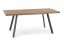 Jídelní rozkládací stůl BERLIN – 140x85x76 (+40), ořech, černá Halmar