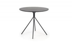 Jídelní kulatý stolek FONDI — průměr 80 cm, černá