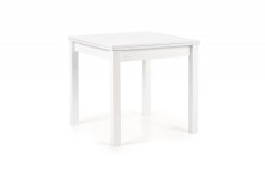 Jídelní rozkládací stůl GRACJAN - 80x80+80, MDF, bílá Halmar