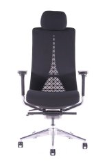 Kancelárska ergonomická stolička Sego EGO — čierna, nosnosť 140 kg