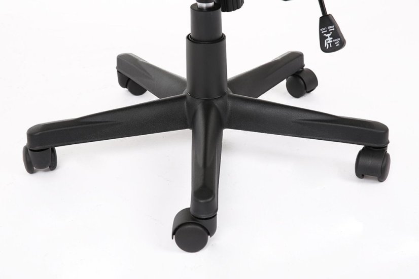 Herná stolička CAYMAN – plast, látka, čierna / červená