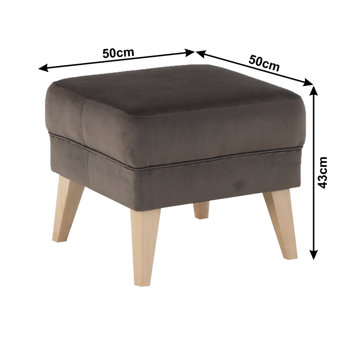 Taburet RODEZA — viac farieb - Farebné prevedenie RODEZA: Šedá / čierne nohy