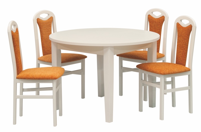 Kulatý jídelní stůl FIT 110 – 110x 110 cm (+ rozklad 35 cm), odolné lamino, víc barev