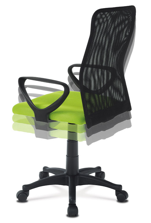 Kancelárska stolička na kolieskach PIX – čierna/zelená