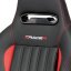 Herná stolička ERACER F06 – ekokoža, čierna / červená, nosnosť 130 kg