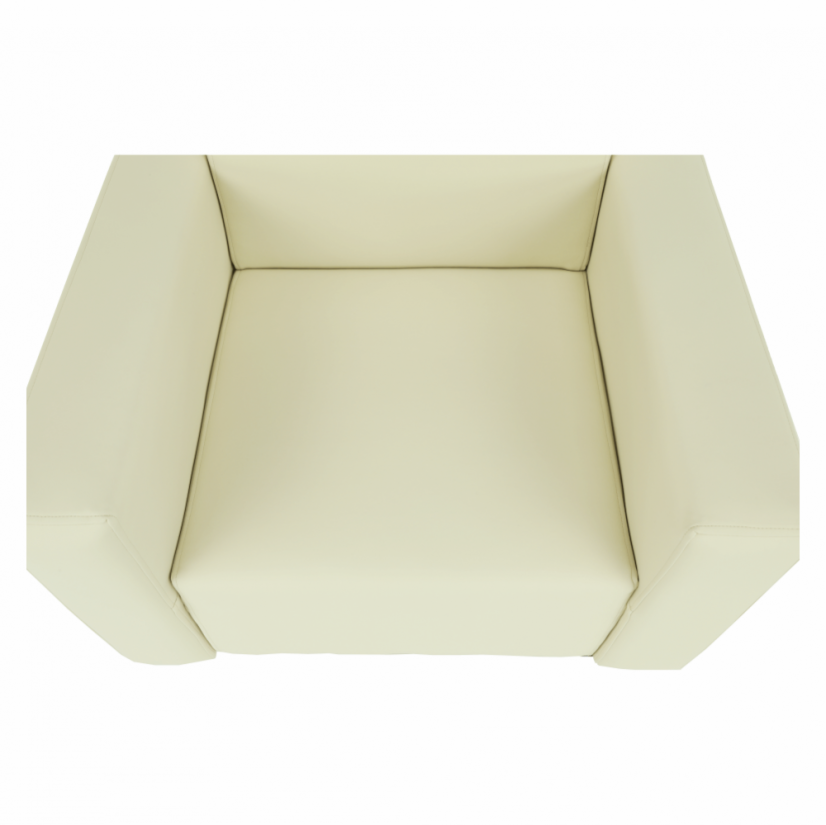 Relaxační křeslo HOMKER— ekokůže/béžová Kondela