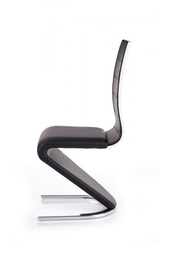 Jedálenská stolička FERNANDO –⁠ PU koža, čierna