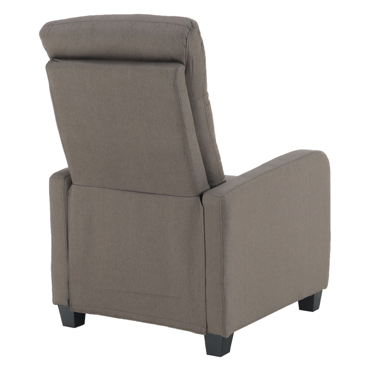 Polohovací relaxační křeslo TURNER — látka, hnědá Kondela