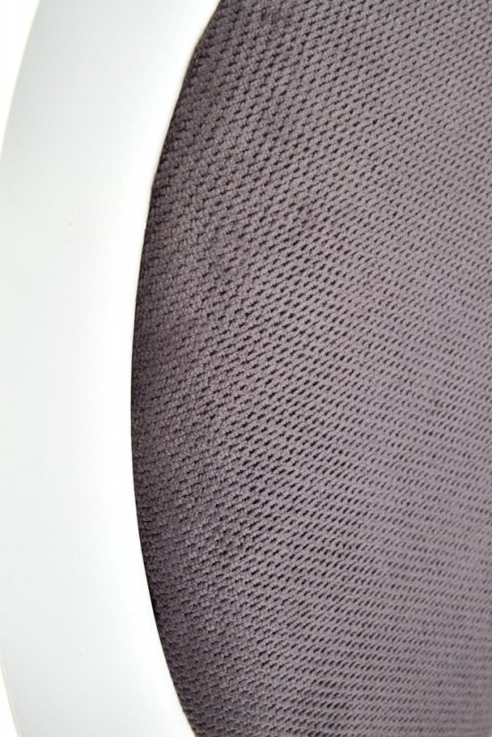 Jídelní židle BAROCK – masiv, látka, bílá/šedá Halmar