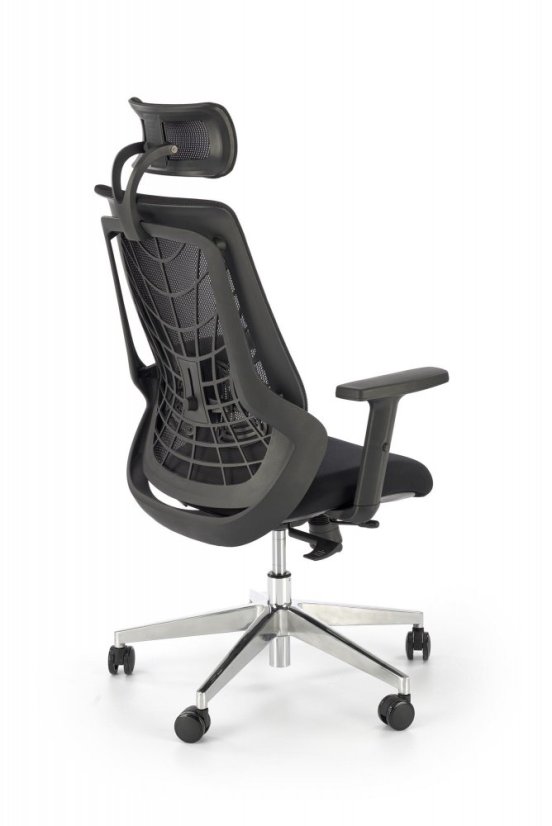 Kancelárska ergonomická stolička GERONIMO — sieť, čierna