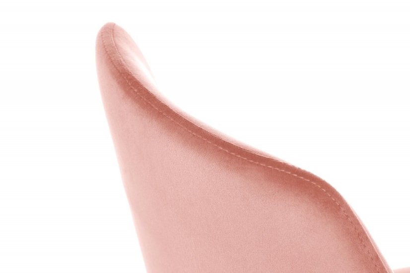 Jedálenská stolička NETIS - oceľ, látka, ružová