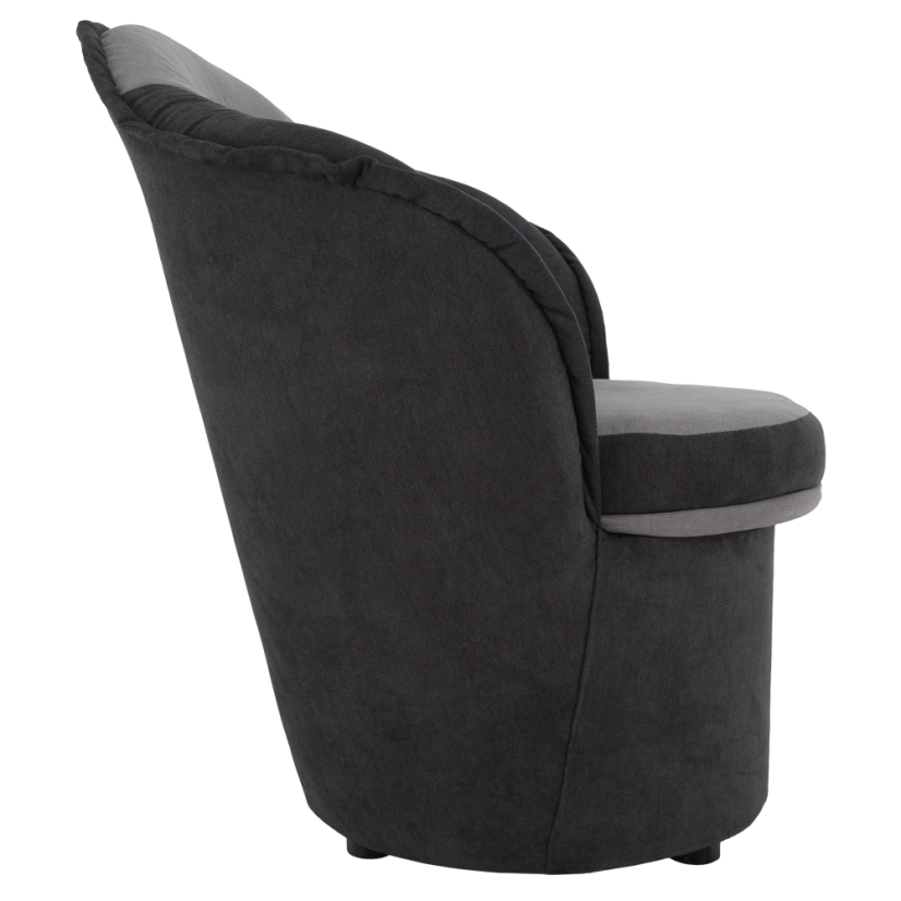 Designové křeslo PERSI s úložným prostorem — látka, šedá Kondela