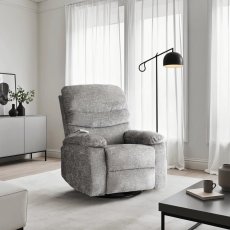 Luxusné masážne kreslo BRUCE – Rozkladacie, Sivé