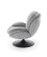 Elegantné SHELL Relaxačné Kreslo z Šedej Tkaniny