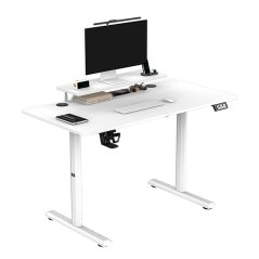 Elektricky výškově nastavitelný stůl HIGHLANDER - 120 cm, bílá