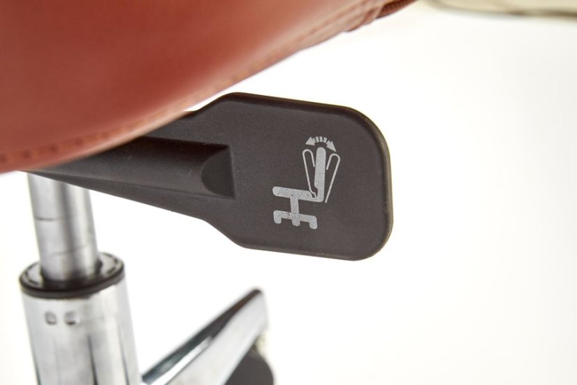 Kancelářské křeslo CALVANO – ekokůže, hnědá Halmar