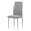 Jedálenská stolička LENA s sivým poťahom a šedými kovovými nohami