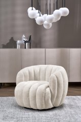 Krémové otočné kreslo FRASER - komfort a štýl pre váš domov