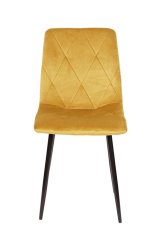 Luxusní židle NAOMI s velvet potahem a černou kovovou podnoží Stima