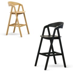 Židle GURU bar EMPIRE – černý lak nebo přírodní dub, výška sedu 72 cm Stima