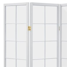 Paraván PARVIO 4D Smrek a Textília, Biely Matný Lak Autronic