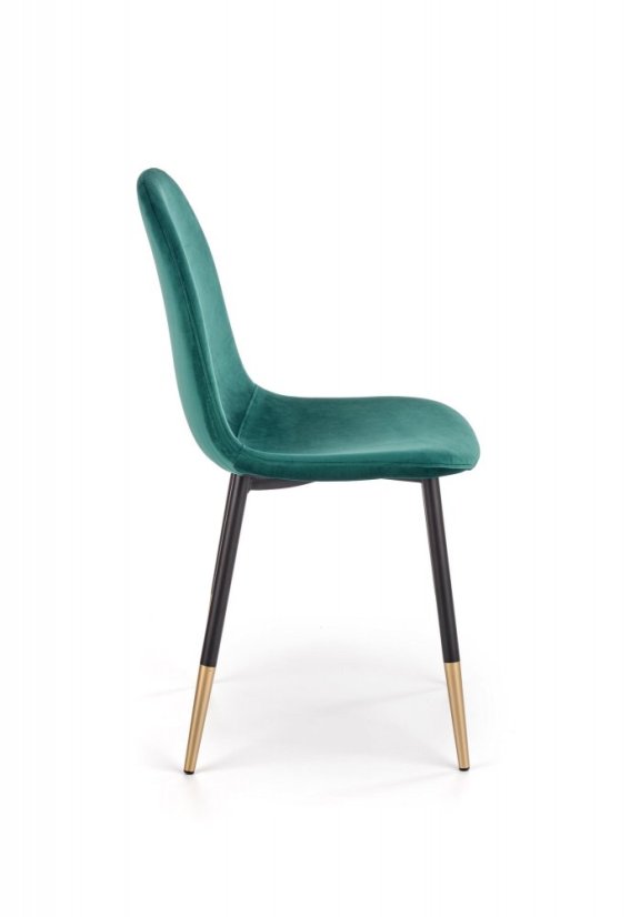 Jedálenská stolička ATLANTA –⁠ kov, látka, zelená