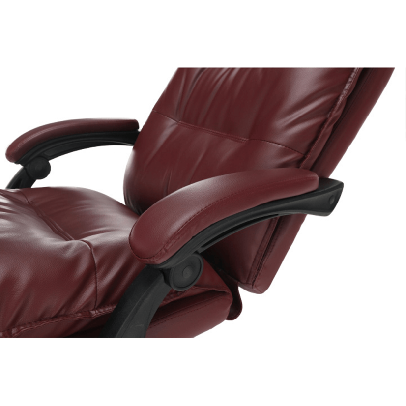 Kancelárske kreslo DRAKE — PU koža, bordó