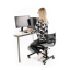 Ergonomická kľakačka RUFUS – Čierna, Látkový poťah