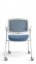 Konferenční židle na kolečkách Bestuhl U20 WHITE — více barev, stohovatelná - Barevné provedení U20 WHITE: Modrá