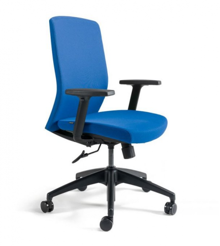 Kancelářská židle BESTUHL J2 ECO BLACK — více barev - Čalouněná J2 ECO BLACK: Tmavě modrá 214