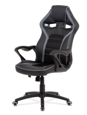 Herní křeslo ERACER G406 – látka/PU kůže, černá