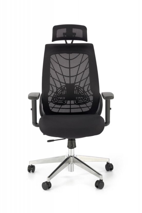Kancelárska ergonomická stolička GERONIMO — sieť, čierna