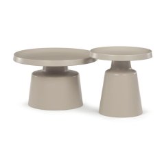 Elegantný béžový kovový konferenčný stolík ARID – Autronic