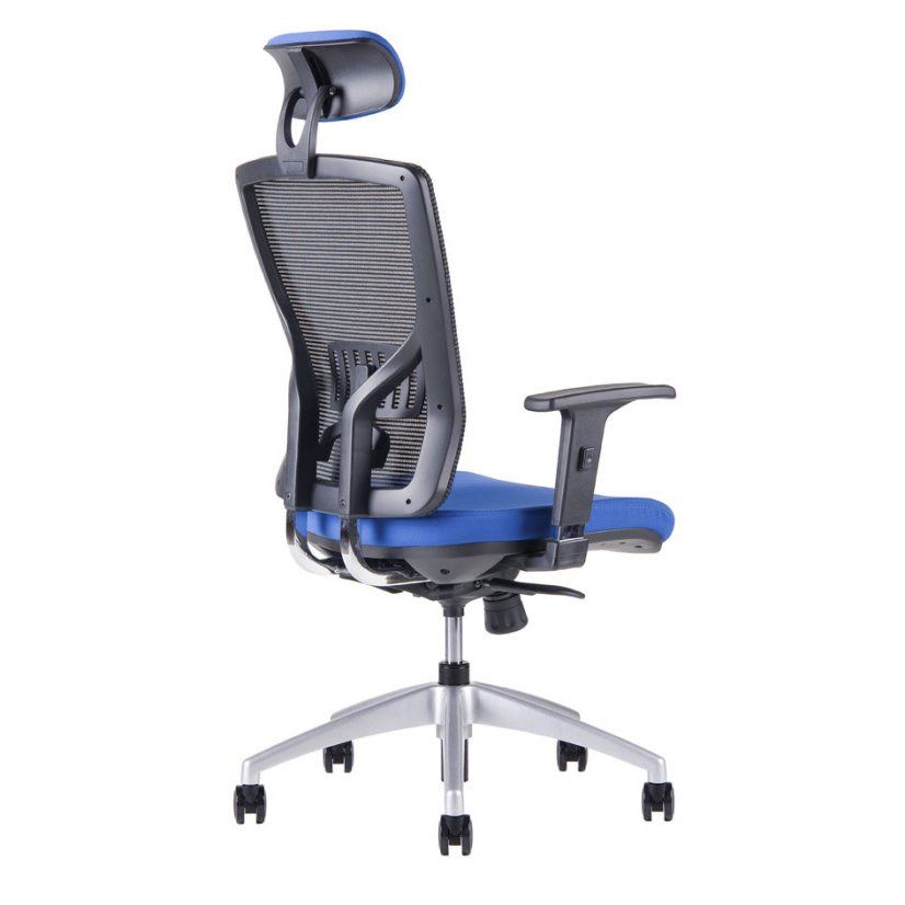 Kancelárska ergonomická stolička HALIA MESH SP – s podhlavníkom, viac farieb - Čalúnenie Halia: Modrá 2621