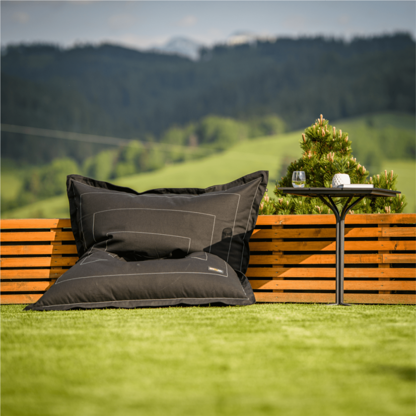 vonkajšie sedací vak BADYL - 140x180, látka, sivá